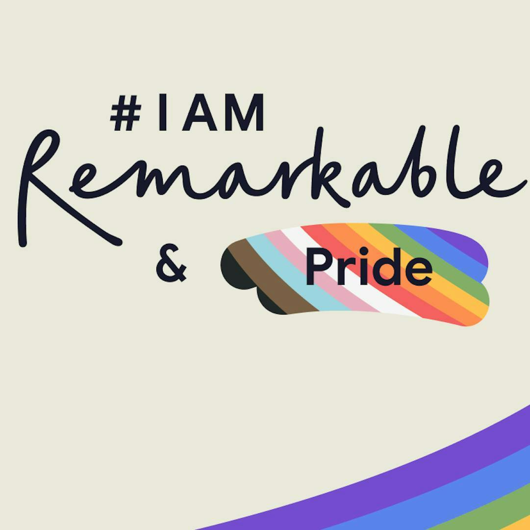 iamremarkable pride logo rainbow